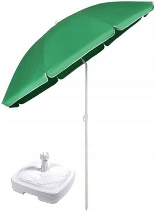 Duży Zielony Parasol Ogrodowy 180cm + Podstawa