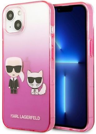 Karl Lagerfeld Klhcp13Stgkcp Iphone 13 Mini 5,4" Hardcase Różowy/Pink Gradient Ikonik Karl & Choupette