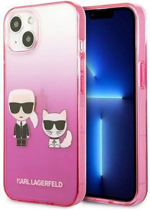 Karl Lagerfeld KLHCP13STGKCP iPhone 13 mini 5,4" hardcase różowy/pink Gradient Ikonik Karl & Choupette (227108)