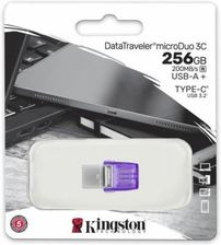 gdzie najlepiej kupić Nośniki danych Kingston 256GB DataTraveler microDuo 3C 200MB/s dual USB-A + USB-C (DTDUO3CG3256GB)