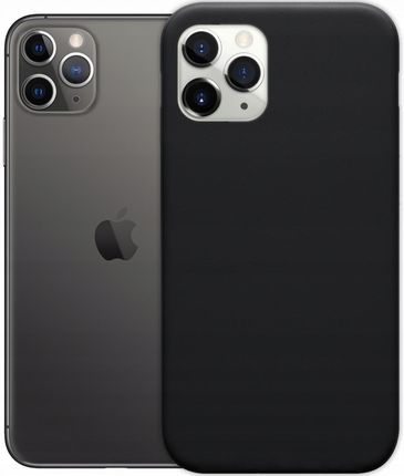 Etui Do iPhone 11 Pro Max Czarne Matowe Slim Case Silikonowa Obudowa Futerał Ochronny Slim Pokrowiec Cover Ochrona (15840458206)
