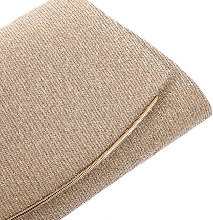 Torebka KOPERTÓWKA ŁAŃCUSZEK elegancka złota - zdjęcie 2