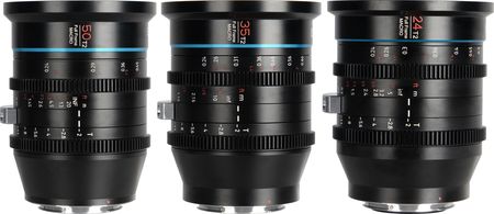 Sirui Cine Lens-Set Jupiter FF 24/35/50 mm T2 Macro EF-Mount | Zestaw obiektywów filmowych 8K