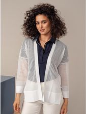 Zdjęcie Letni biały kardigan w paski - Łapy