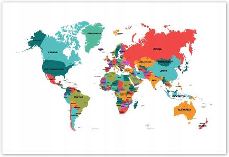 Fototapeta 152x104 Polityczna Mapa Świata