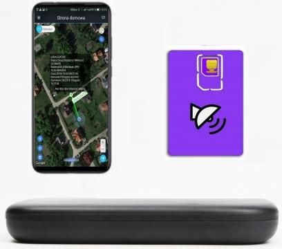 Lk Płaski Lokalizator GPS Bez Abonamentu+Alarm (AZ6000W)