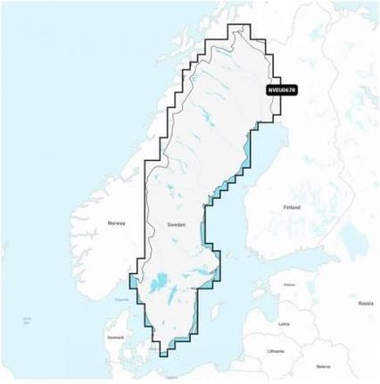 Garmin Szwecja, jeziora i rzeki — mapy obszarów morskich i śródlądowych Navionics Vision+™ | NVEU067R | microSD™/SD™ i roczna subskrypcja