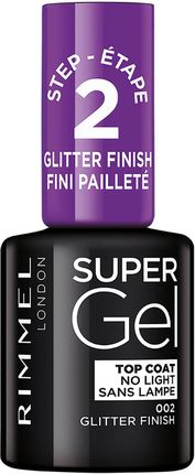 Rimmel Super Gel Top Coat żelowy lakier nawierzchniowy do paznokci – Glitter Finish