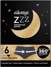Zdjęcie Always ZZZ Jednorazowe majtki menstruacyjne na noc S-M x3 - Kościan