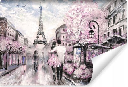 Muralo Fototapeta Paryż Wieża Eiffla Malarstwo 3D 135x90