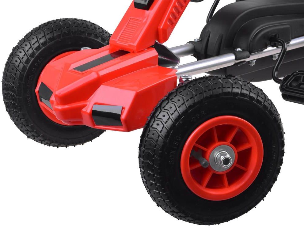 Jokomisiada Gokart Na Pedały Pompowane Koła Sp0152 Red - zdjęcie 4 Jokomisiada Gokart Na Pedały Pompowane Koła Sp0152 Red