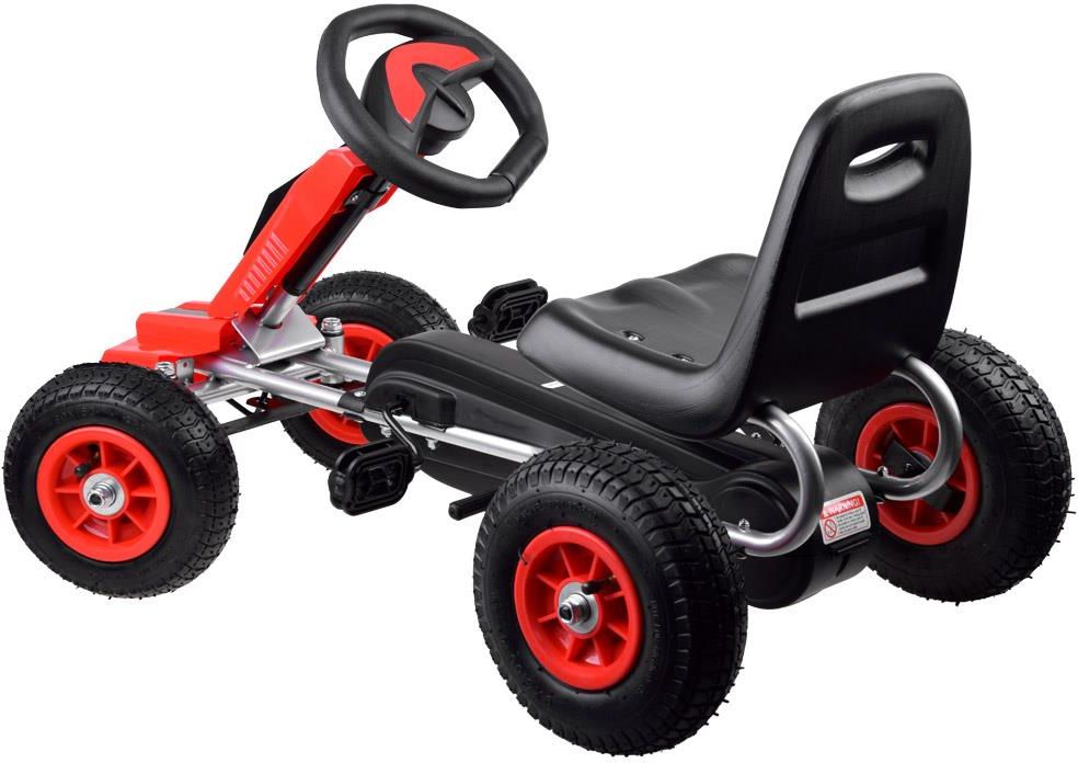 Jokomisiada Gokart Na Pedały Pompowane Koła Sp0152 Red - zdjęcie 6 Jokomisiada Gokart Na Pedały Pompowane Koła Sp0152 Red