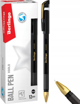 Długopis kulkowy xGold 0,7mm czarny 12 sztuk