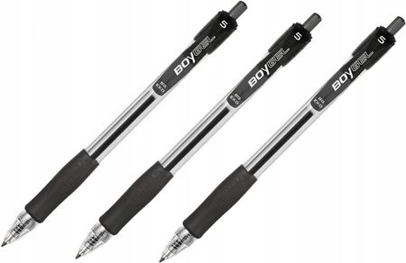 Rystor Długopis Automatyczny Boy Gel Czarny x3