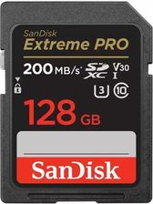 Karta pamięci SANDISK EXTREME PRO SDXC 128GB 200/90 MB/s A2 C10 V30 UHS-I U3                         - Karty pamięci