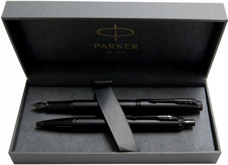 Parker Długopis + Pióro Wieczne IM Achromatic