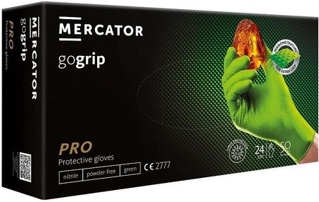Rękawice nitrylowe Mercator gogrip green L 50szt