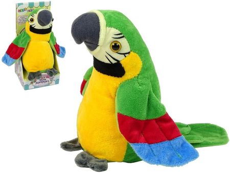 Import Leantoys Interaktywna Gadająca Papuga Zielona Powtarzająca Słowa