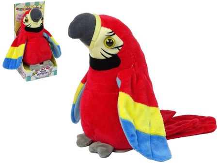 Import Leantoys Interaktywna Gadająca Papuga Czerwona Powtarzająca Słowa