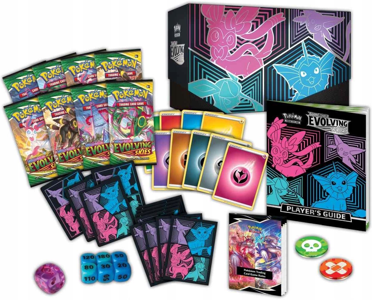 【週末特価】EVOLVING SKIES Elite Trainer Box Pokemon SAS7 Evolving Skies Elite Trainer Box - pomarańczowy