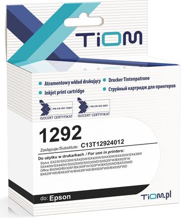 TIOM TUSZ DO EPSON 1292   C13T12924012 630 STR CYAN (TIE1292C)