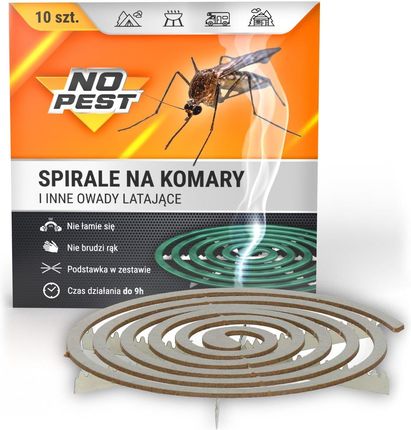 No Pest Spirale Na Komary I Inne Owady Latające 10 Sztuk Odstraszacz Komarów Spirala Odstraszająca Dymem Na Komary
