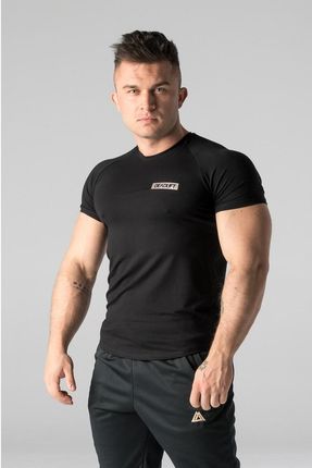 DEADLIFT T-shirt męski slim fit na siłownię Deadlift METALLIC BOX- Czarny