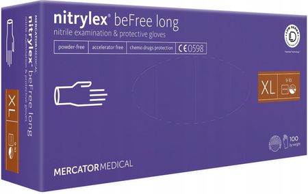 Rękawiczki Nitrylowe Nitrylex BeFree Long 100st XL