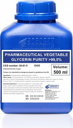 Gliceryna Roślinna Farmaceutyczna 500 ml