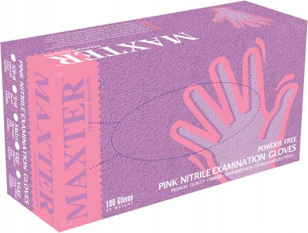 Rękawice Nitrylowe Różowe Pink Xs 100 szt.