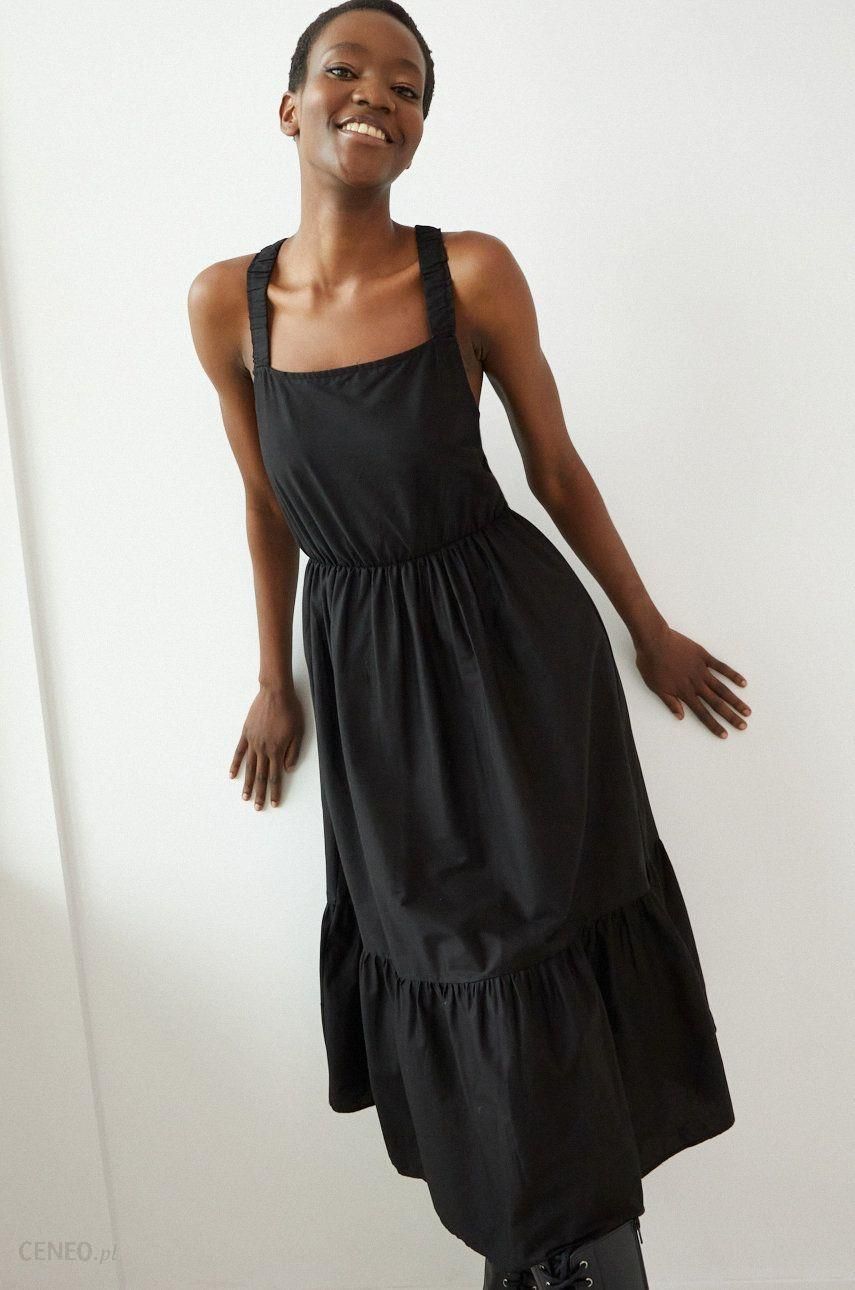 Answear Lab sukienka kolor czarny midi rozkloszowana - Ceny i opinie -  