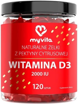 Proness Myvita Witamina D3 2000Iu Naturalne Żelki Z Pektyny Cytrusowej 120szt.