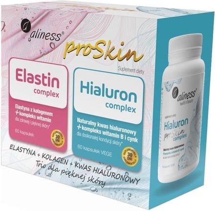 Aliness Zestaw Proskin (Elastin Complex + Hialuron Complex) 2x60 kaps