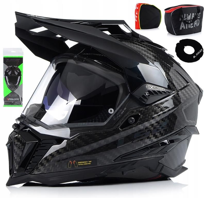 Kask Motocyklowy Ls2 Kask Mx701 Carbon Cross Enduro Atv Quad Roz Xl Opinie I Ceny Na Ceneo Pl