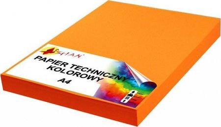 Shan Papier Techniczny A4 200G Pomarańczowy V3 50 Arkuszy