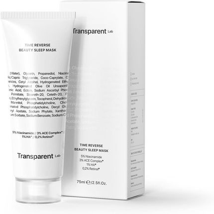Transparent Lab Time Reverse Beauty Sleep Mask – Przeciwstarzeniowa Maska Na Noc Z Retinolem 75Ml