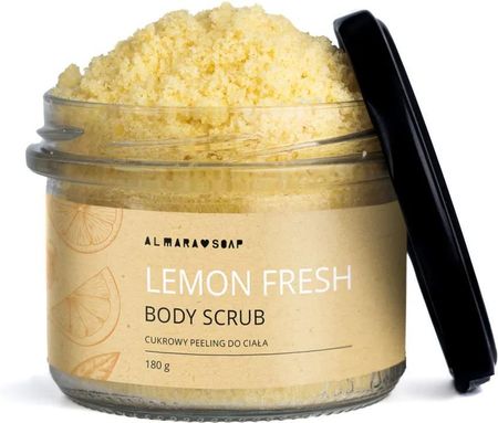 Almara Soap Lemon Fresh | Body Scrub Naturalny Peeling Do Ciała O Świeżym Cytrynowym Zapachu 180G