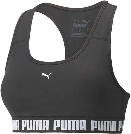 Damski Stanik sportowy PUMA MID IMPACT PUMA STRONG BRA PM PUMA BLACK 52159901 – Czarny – XS