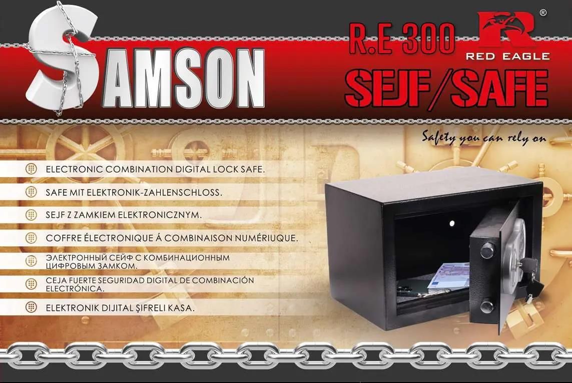 Red Eagle Sejf Z Zamkiem Szyfrowym Samson R.E.300 - zdjęcie 1 Red Eagle Sejf Z Zamkiem Szyfrowym Samson R.E.300