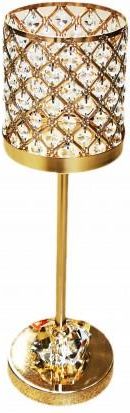 Świecznik z kryształkami glamour złoty 49 cm