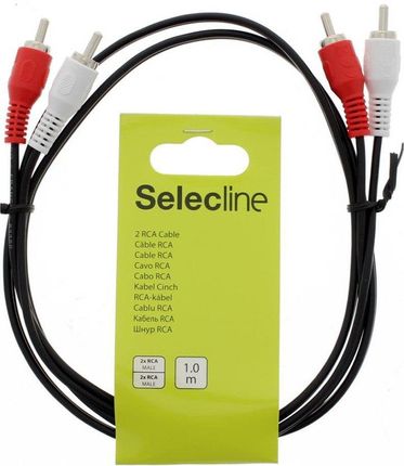 Selecline Kabel 2 Rca Męski/Męski 1M - zdjęcie 2