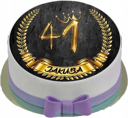 Opłatek Na Tort na Urodziny 30 40 50 korona 20cm 4d3f677a