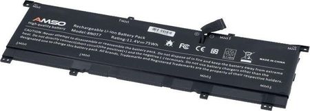 Bateria Nowa bateria do Dell XPS 15 9575 Precision 5530 75Wh 11.4V 6254mAh 8N0T7 uniwersalny