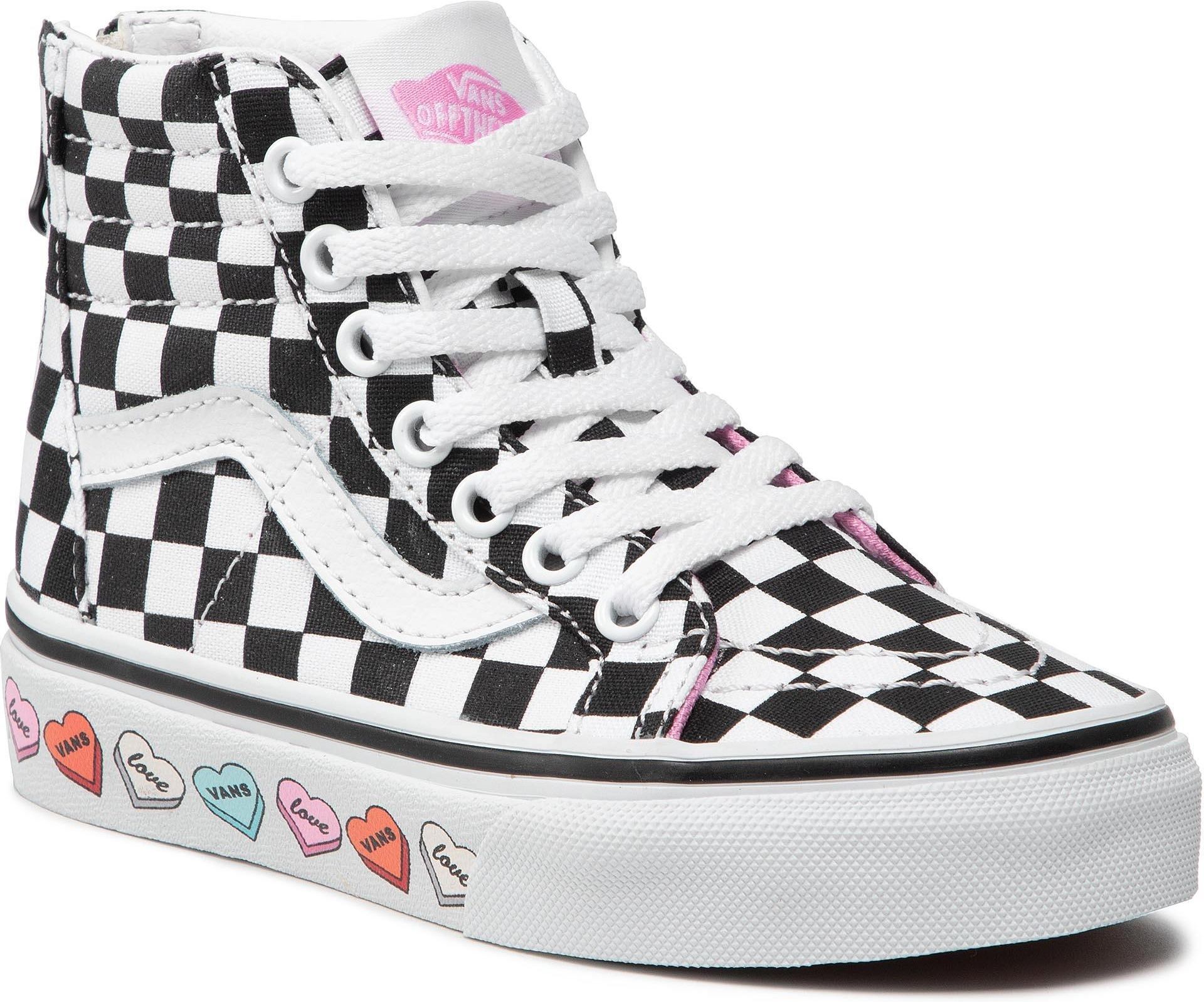 Sneakersy VANS Sk8Hi Zip VN0A4BUXABY1 (Candy Hearts) Black/True