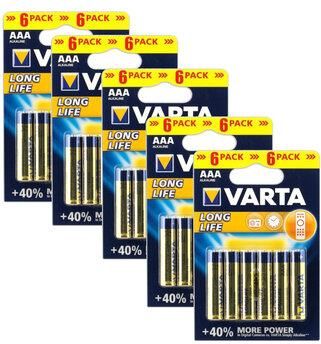 Baterie alkaliczne Varta Longlife LR03 / AAA 30 sztuk