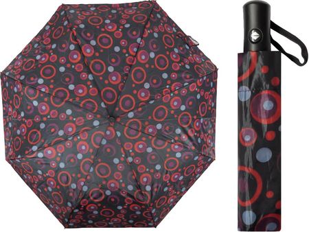 Klasyczna składana parasolka damska, kolorowe kółka