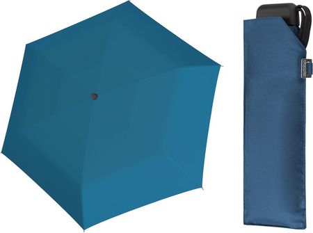 Lekka wytrzymała PŁASKA parasolka Doppler Carbonsteel, NIEBIESKA
