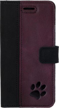 Wallet case - Nubuk Czarny i Burgund - Łapa Psa Xiaomi Mi 11i / Mi 11X / Mi 11X Pro / POCO F3/ Redmi K40 / Redmi K40 Pro / Redmi K40 Pro+ (10285127)