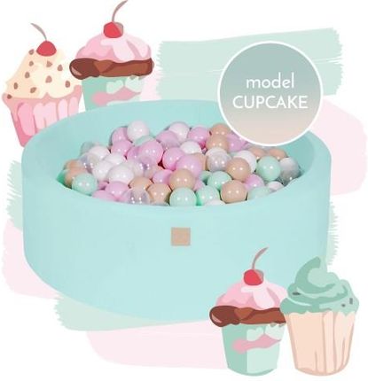 Meowbaby Baby Foam Ball Pit 40Cm Model Cupcake