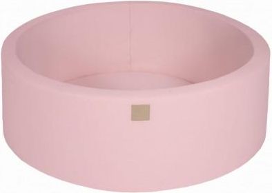 Meowbaby Baby Foam Round Ball Pit 90X40Cm Without Balls Certified Cotton Light Pink